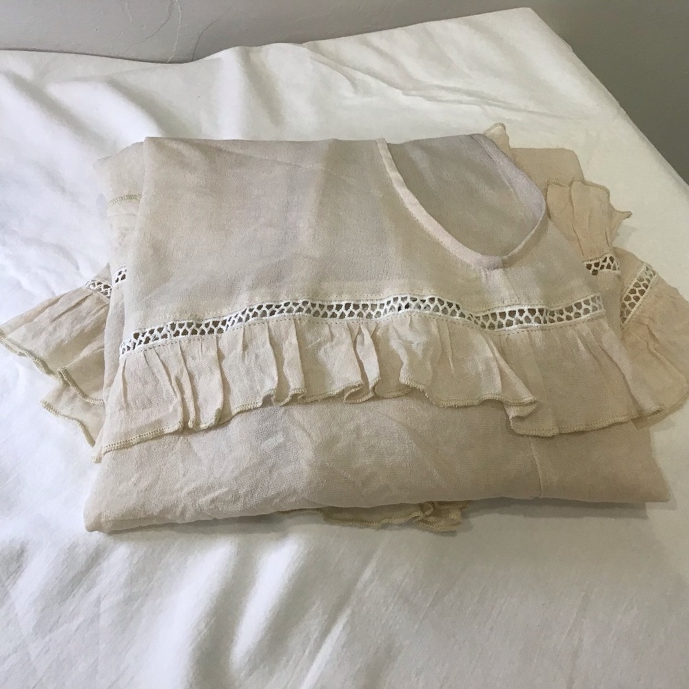 ☁️ Sheer Cream Cardigan / Vest — Elegant & Lightweight size Medium - Picture 5 of 5